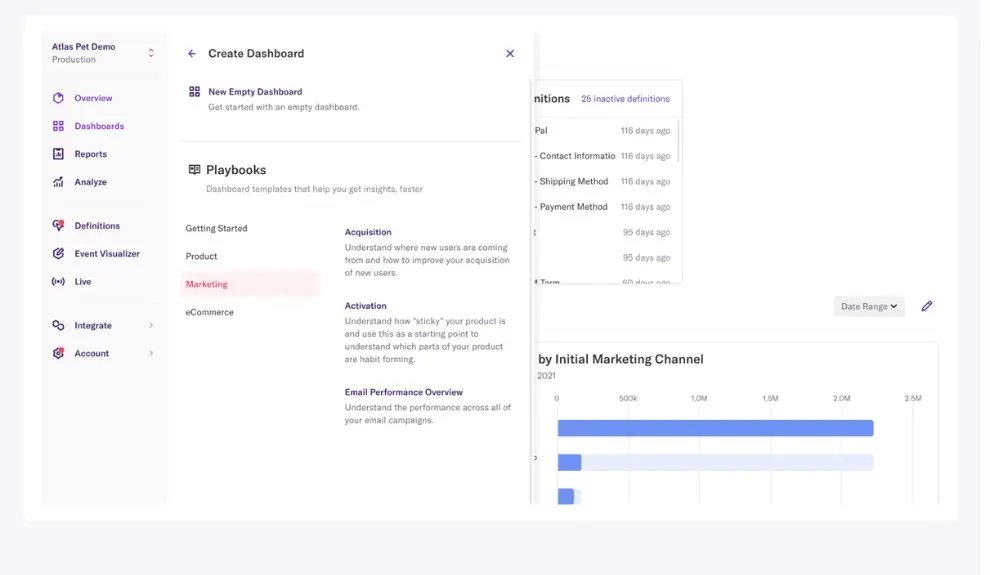 heap dashboard
